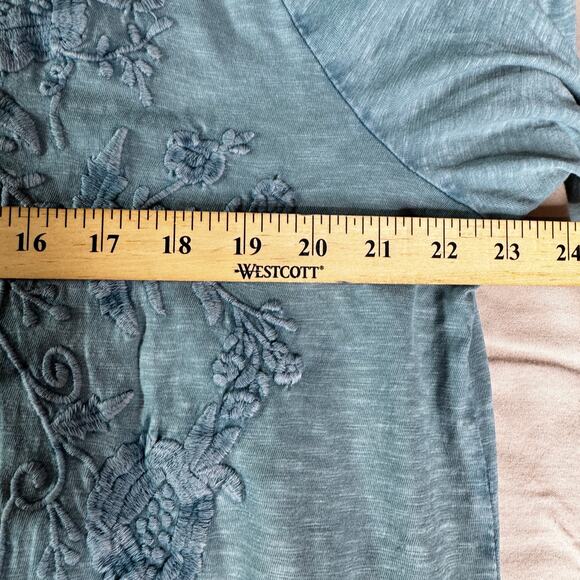 Coldwater Creek Women's sz XL Heathered Green LS Button Up Blouse Long Sleeve - Picture 8 of 10